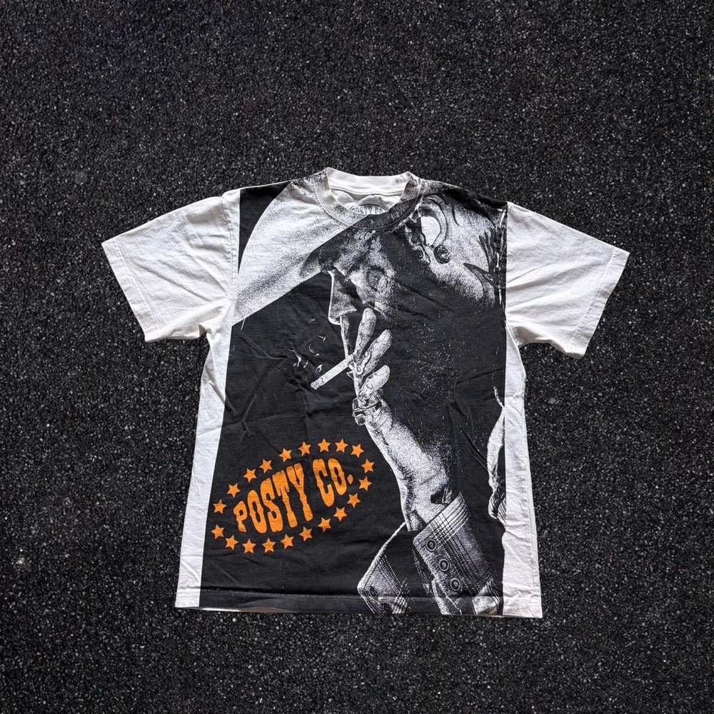 Post Malone Big Ass Stadium Tour 2025 T-Shirt Posty Co White Mens Medium